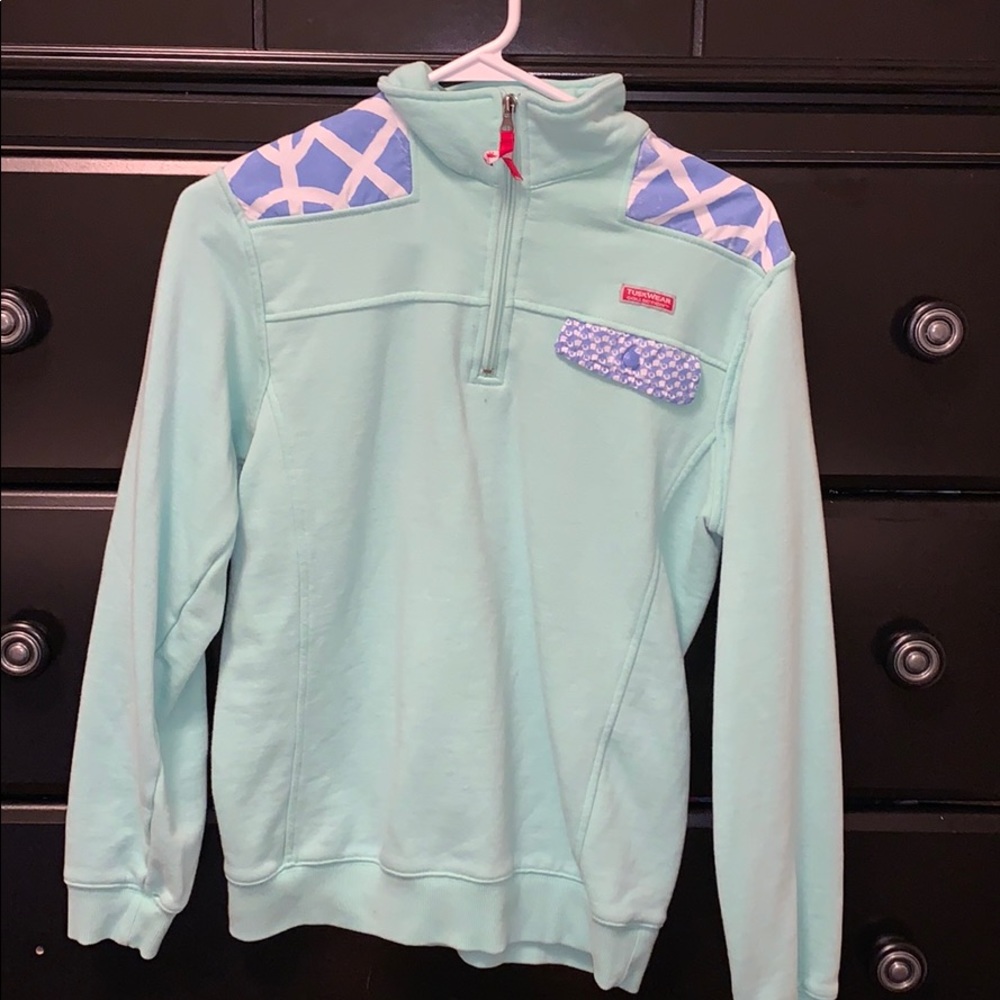 Turquoise tuskwear pullover